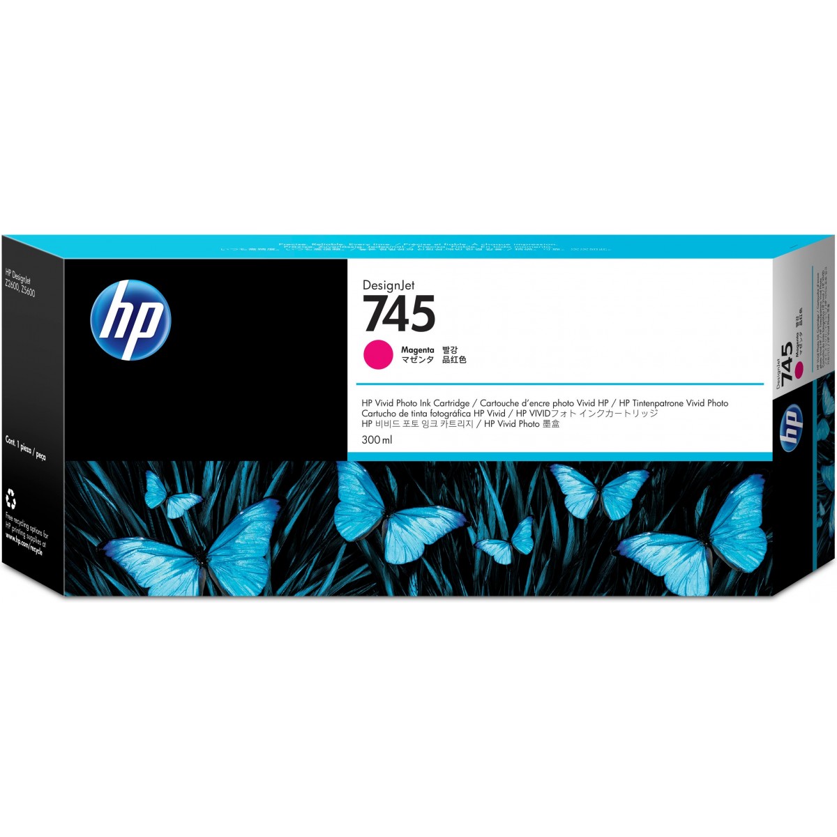 HP 745 300-ml Magenta Ink Cartridge