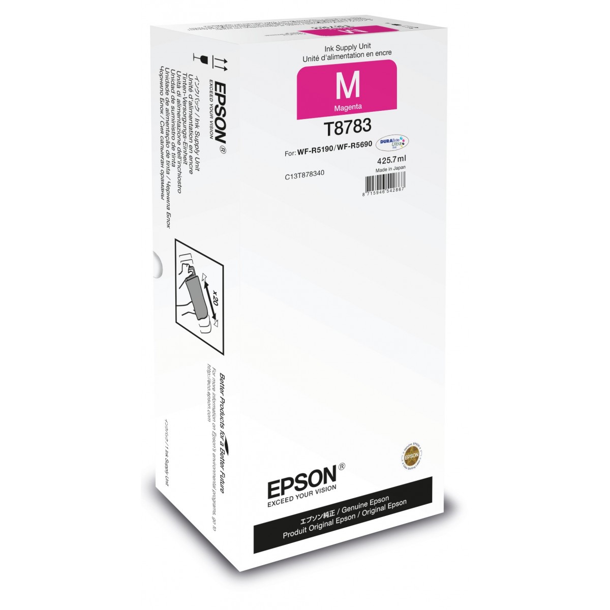 Epson Magenta XXL Ink Supply Unit - Original - Pigment-based ink - Magenta - WorkForce Pro WF-R5xxx - 1 pc(s) - Japan