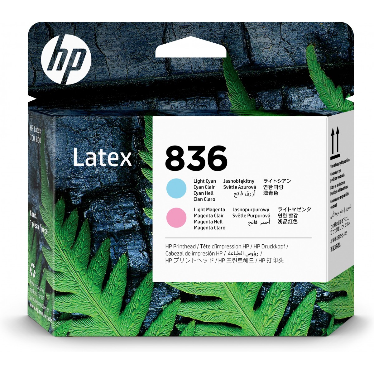 HP 836 - HP Latex 700 - 700 W - 800 - 800 W Printers - Thermal inkjet - Light Cyan - Light magenta - 4UV97A - Box - 1 pc(s)