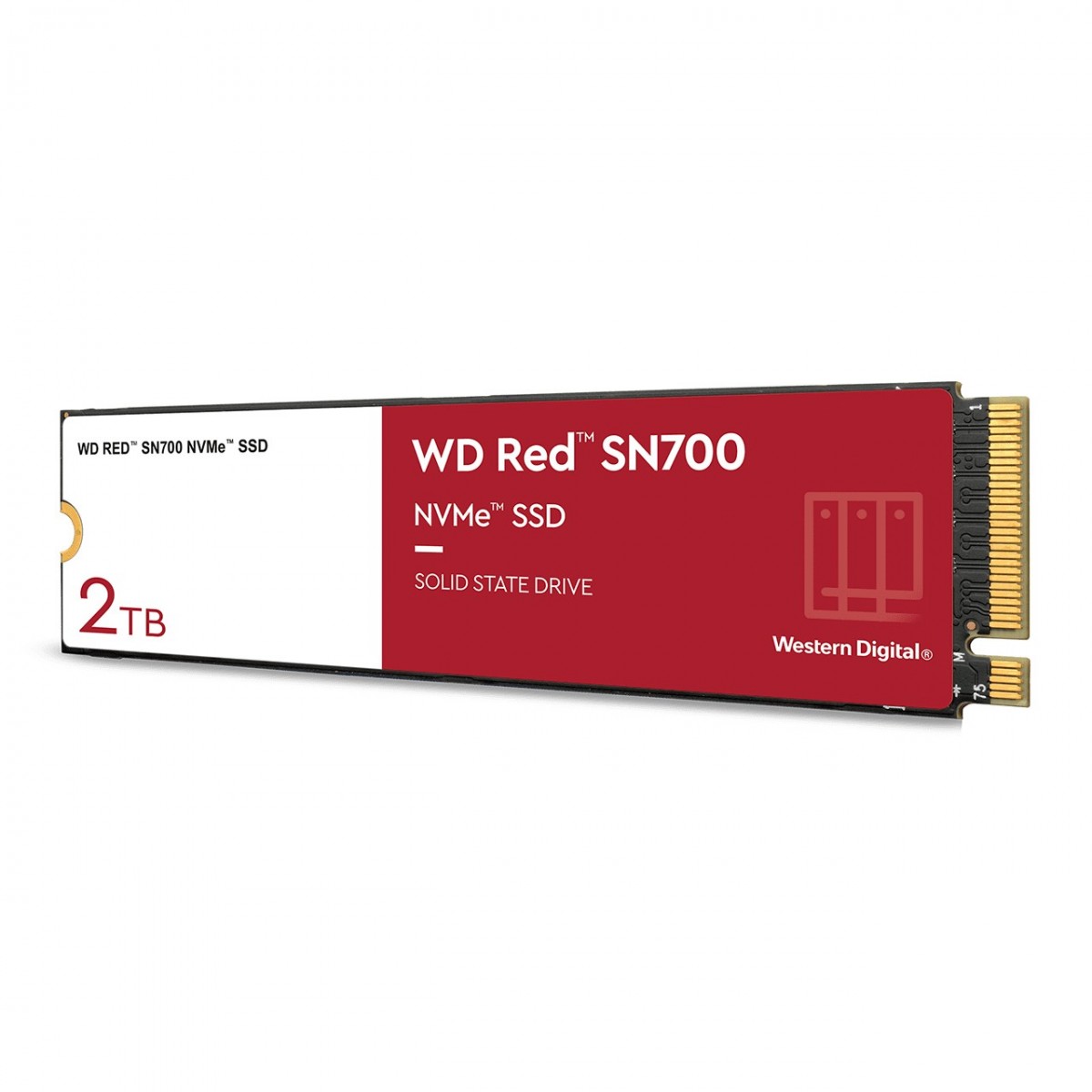 WD SSD Red SN700 2TB NVMe M.2 PCIE Gen3 - Solid State Disk - NVMe