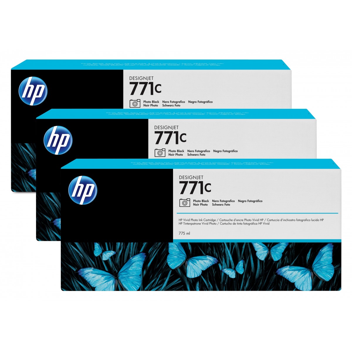 HP 771C - Original - Pigment-based ink - Photo black - HP - Multi pack - HP DesignJet Z6200 - Z6610 - Z6810