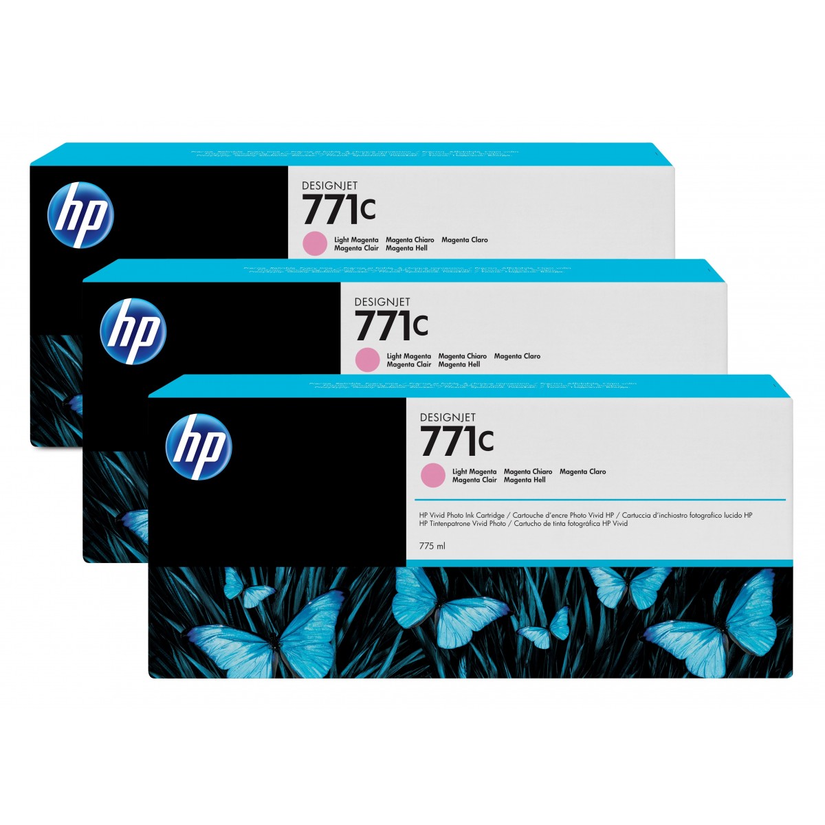 HP 771C - Original - Pigment-based ink - Light magenta - HP - Multi pack - HP DesignJet Z6200 Photo - Z6810 Photo