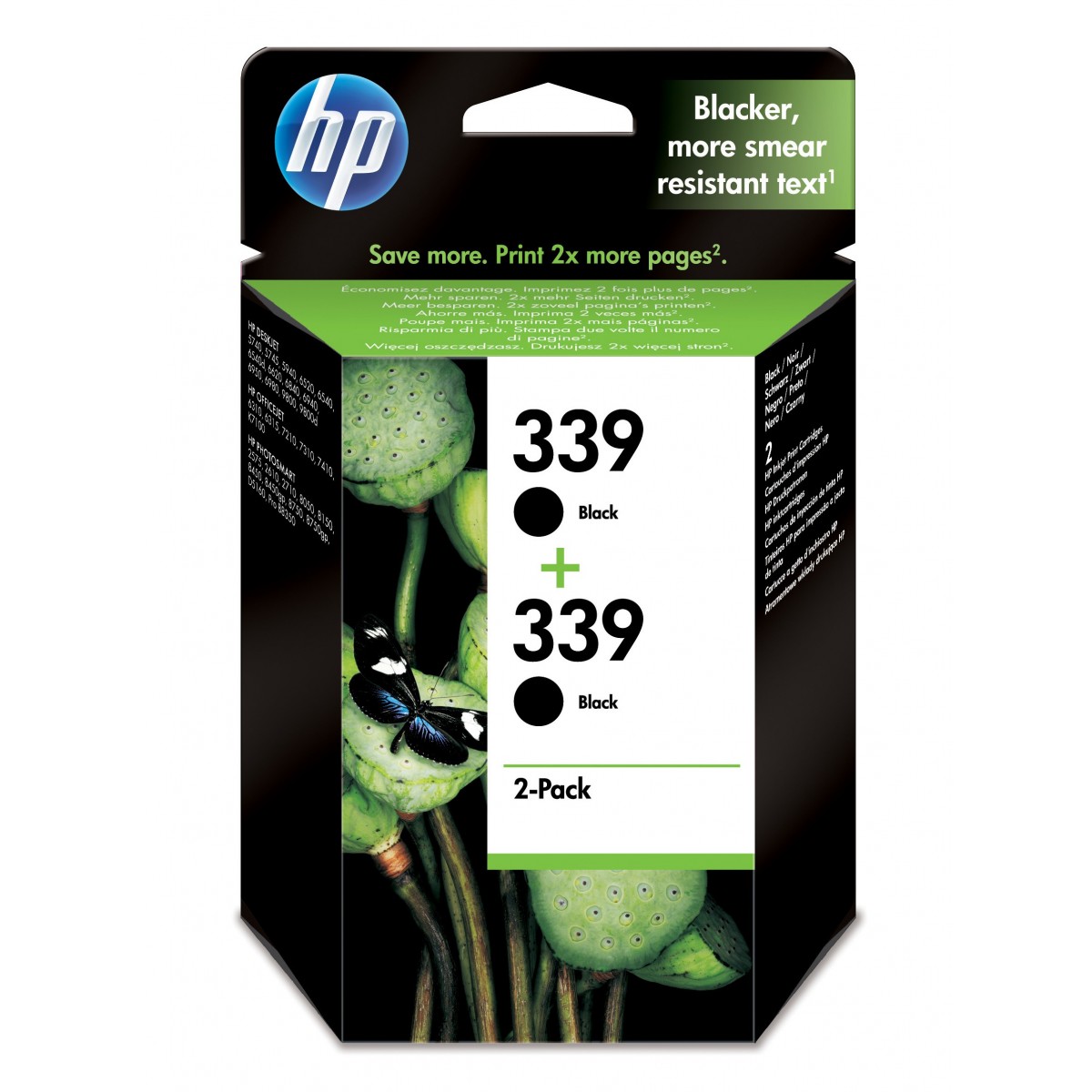 HP 339 - Original - Pigment-based ink - Black - HP - Multi pack - HP DeskJet 5740 - 5940 - 6540 - 6620 - 6840 - 6940 - 6980 - 98