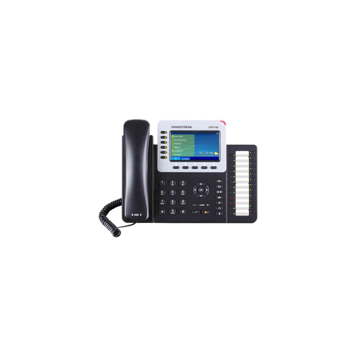 Grandstream GXP2160 - IP-Telefon - Kabelgebundenes Mobilteil - 6 Zeilen - LCD - 10,9 cm (4.3 Zoll) - 480 x 272 Pixel