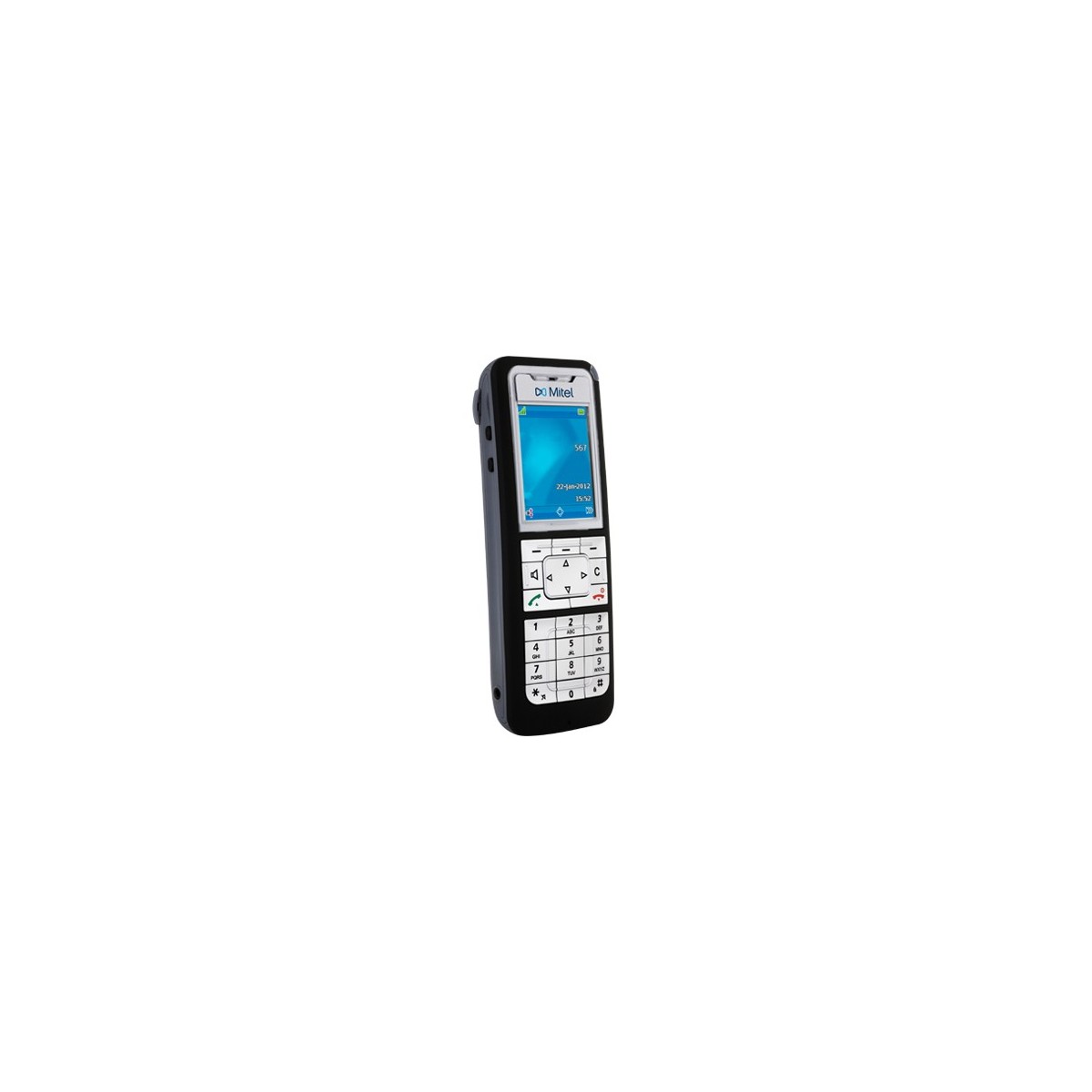 Mitel 612d - DECT-Telefon - Kabelloses Mobilteil - 200 Eintragungen - Schwarz - Silber