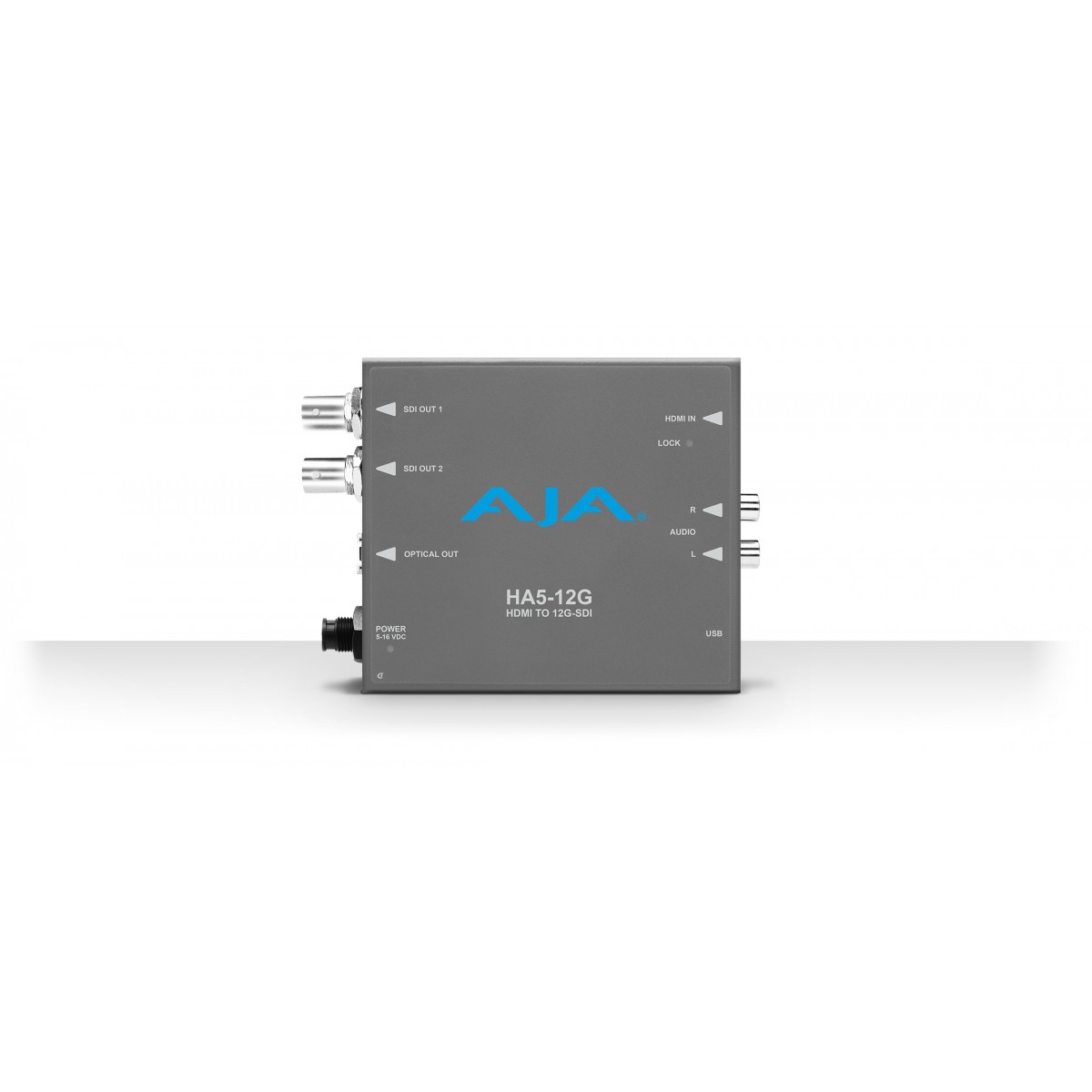 AJA HA5-12G - Active video converter - Grey - 4096 x 2160 - - - 720p,1080i,1080p,2160p - HDMI + RCA - BNC