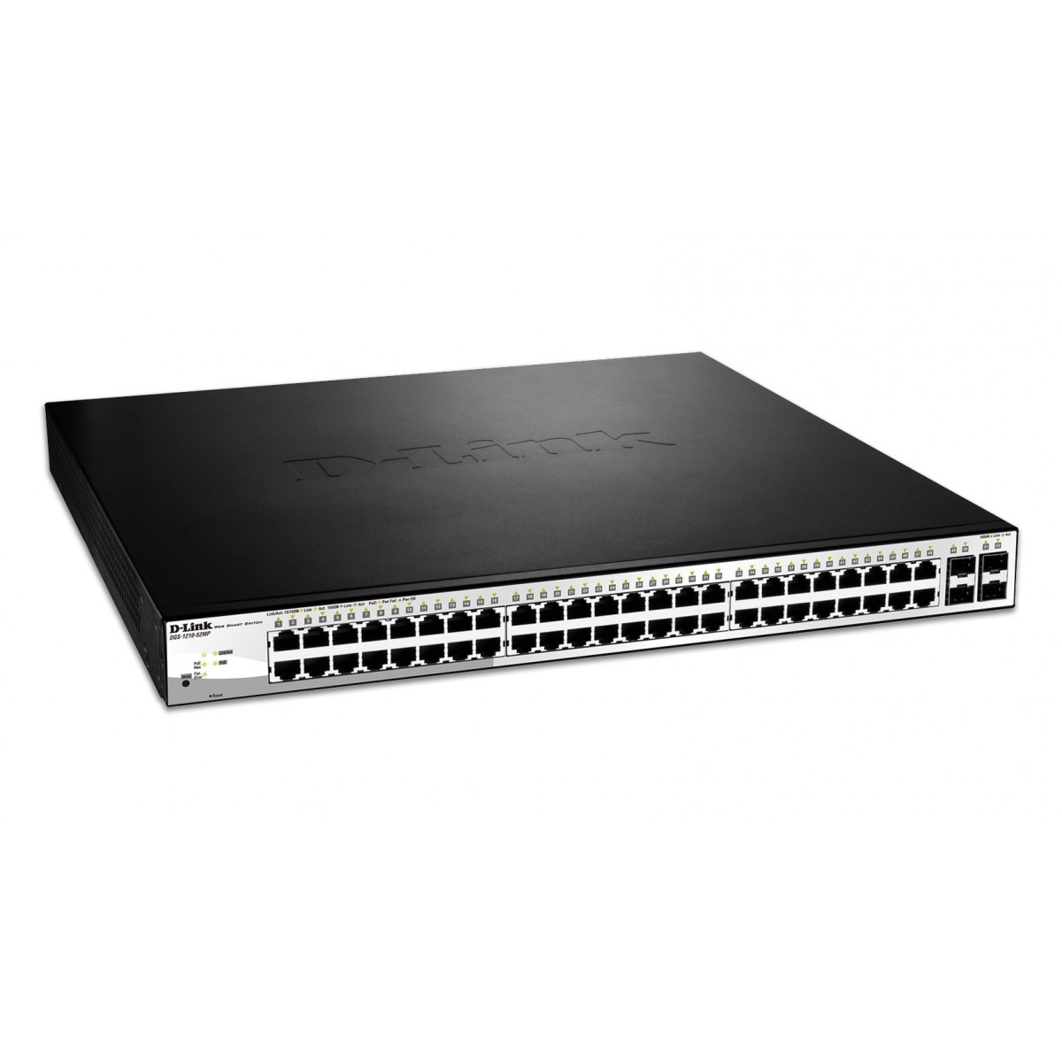 D-Link DGS-1210-52MP - Managed - L2 - Gigabit Ethernet (10/100/1000) - Power over Ethernet (PoE) - Rack mounting - 1U