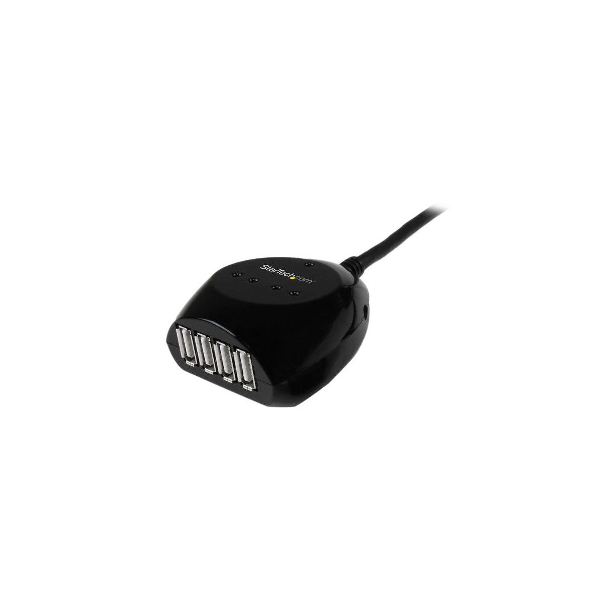 StarTech.com 15m USB 2.0 Active Cable with 4 Port Hub - USB 2.0 - 480 Mbit/s - Black - 15 m - 110 - 240 V - 5 V