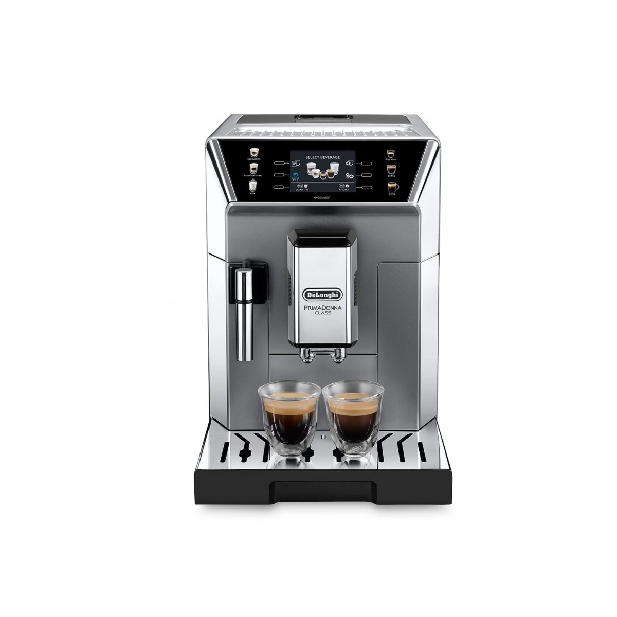 De Longhi PrimaDonna ECAM 550.85.MS - Combi coffee maker - Coffee beans - Built-in grinder - 1450 W - Metallic