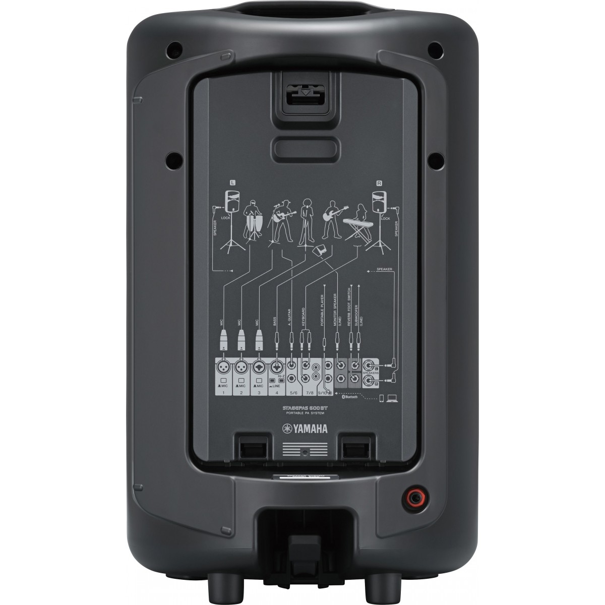 Yamaha Stagepas 600BT - 640 W - 55 - 20000 Hz - 2-way - Freestanding Public Address (PA) system - Black - 2 m