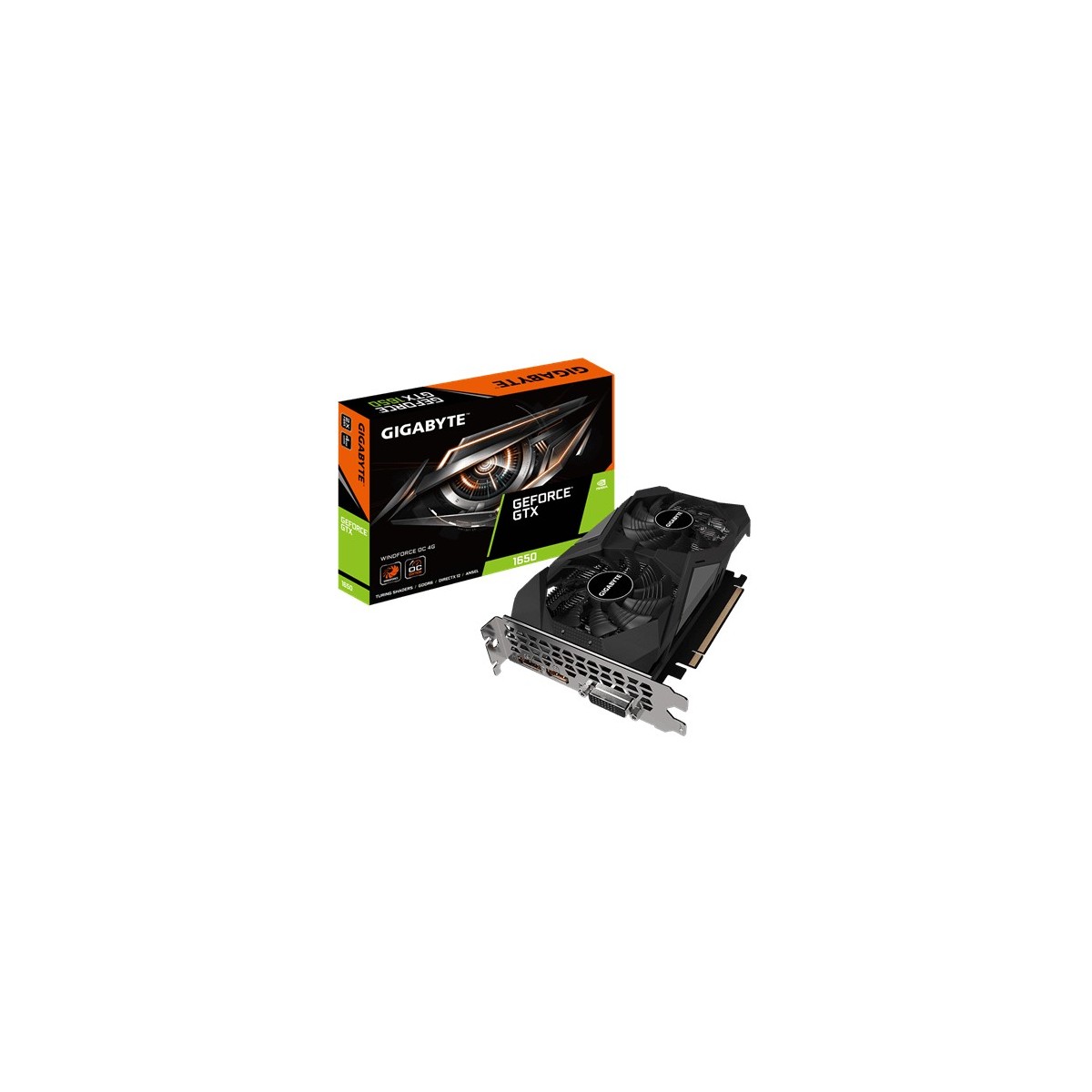 Gigabyte GeForce® GTX 1650 D6 Windforce OC 4G - GeForce GTX 1650 - 4 GB - GDDR6 - 128 bit - 7680 x 4320 pixels - PCI Express x16
