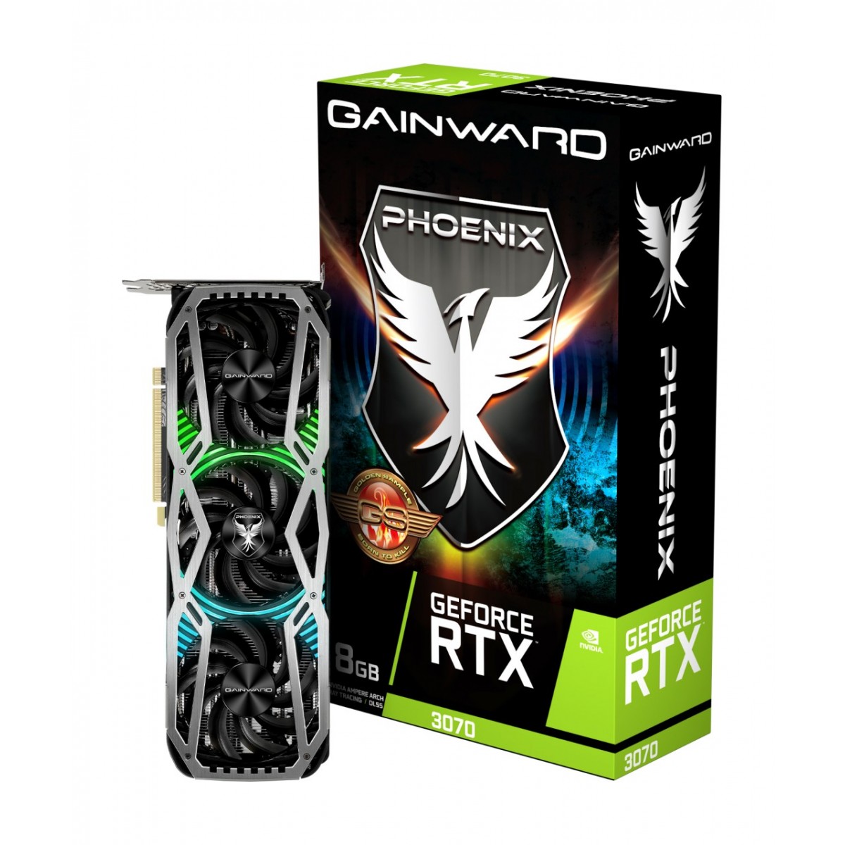 Gainward GeForce RTX 3070 Phoenix "GS" - GeForce RTX 3070 - 8 GB - GDDR6 - 256 bit - 7680 x 4320 pixels - PCI Express x16 4.0
