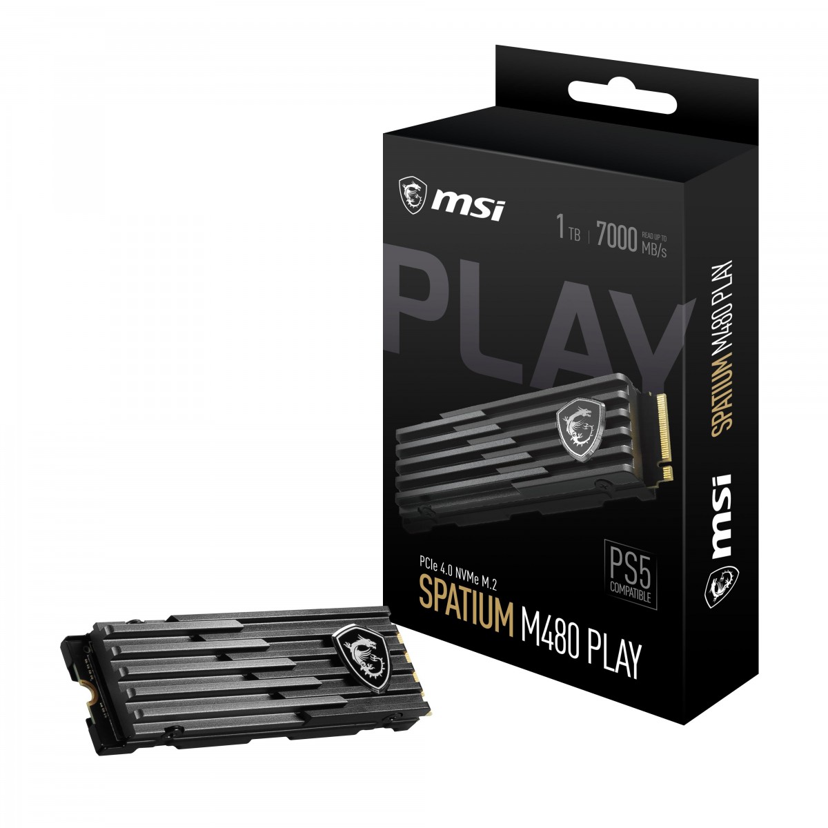 Dysk SSD MSI SPATIUM M480 1TB PCIe 4.0 NVMe M.2 PLAY 2280 (7000-5500 MB-s) 3D NAND