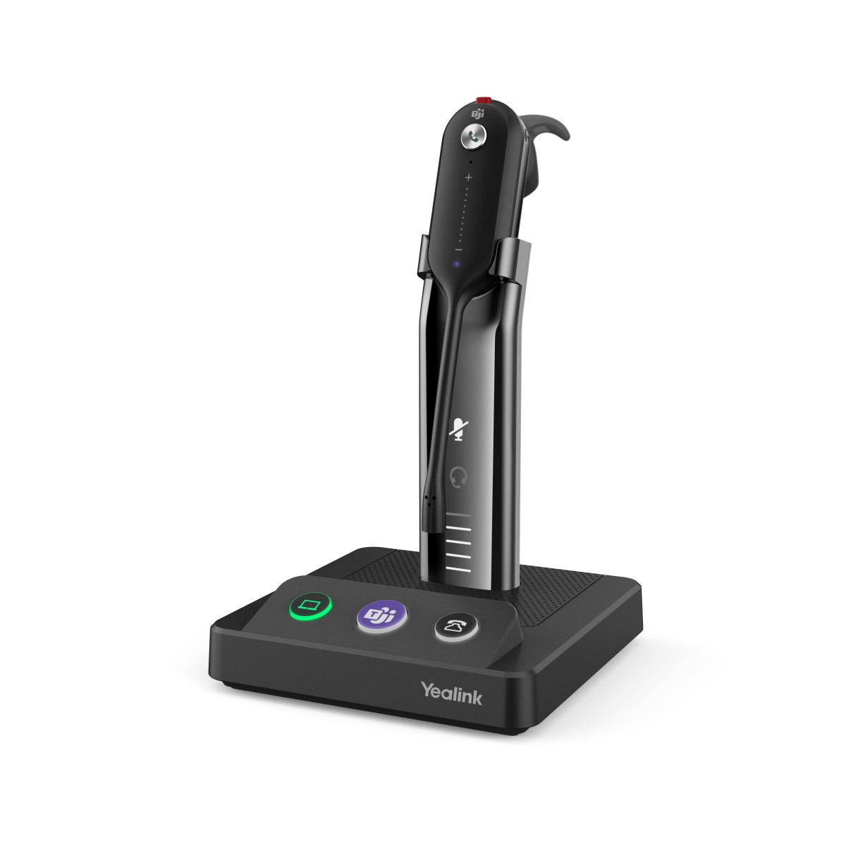 Yealink WH63 DECT Wireless Headset UC - Personal audio conferencing system - Black - 100 - 10000 Hz - -38 dB - 2.5 h - 143 g