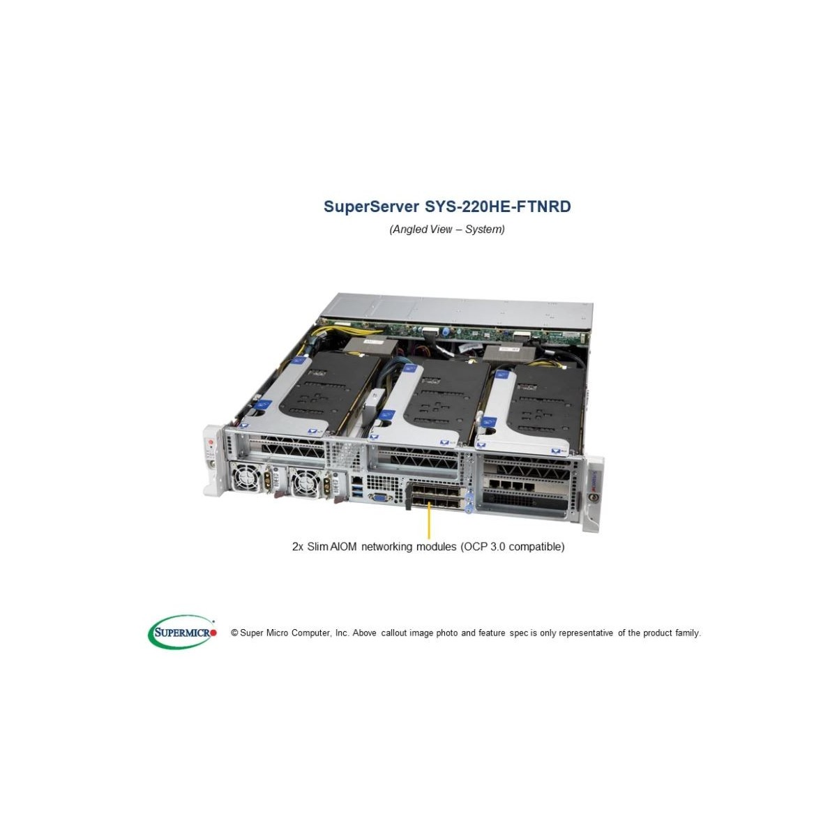 Supermicro SuperServer 220HE-FTNRD Complete System only - Barebone - USB 3.0