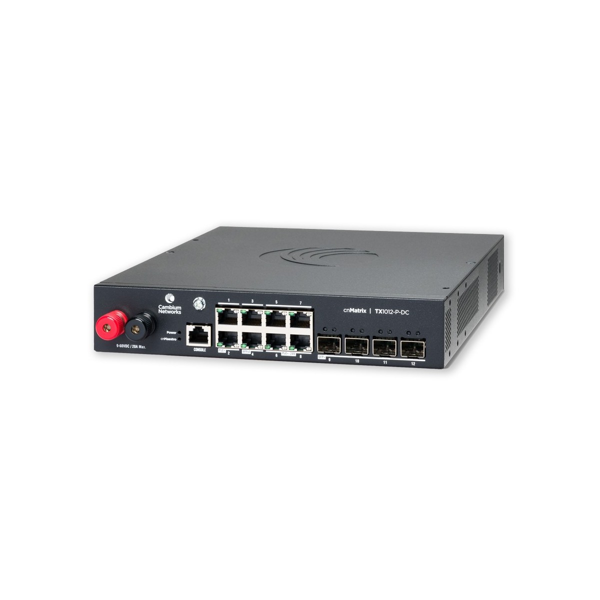 Cambium Networks cnMatrix TX 1012-P-DC - 170W POE Switch 8 x 1gbps  4 SFP+ - Switch - 1 Gbps