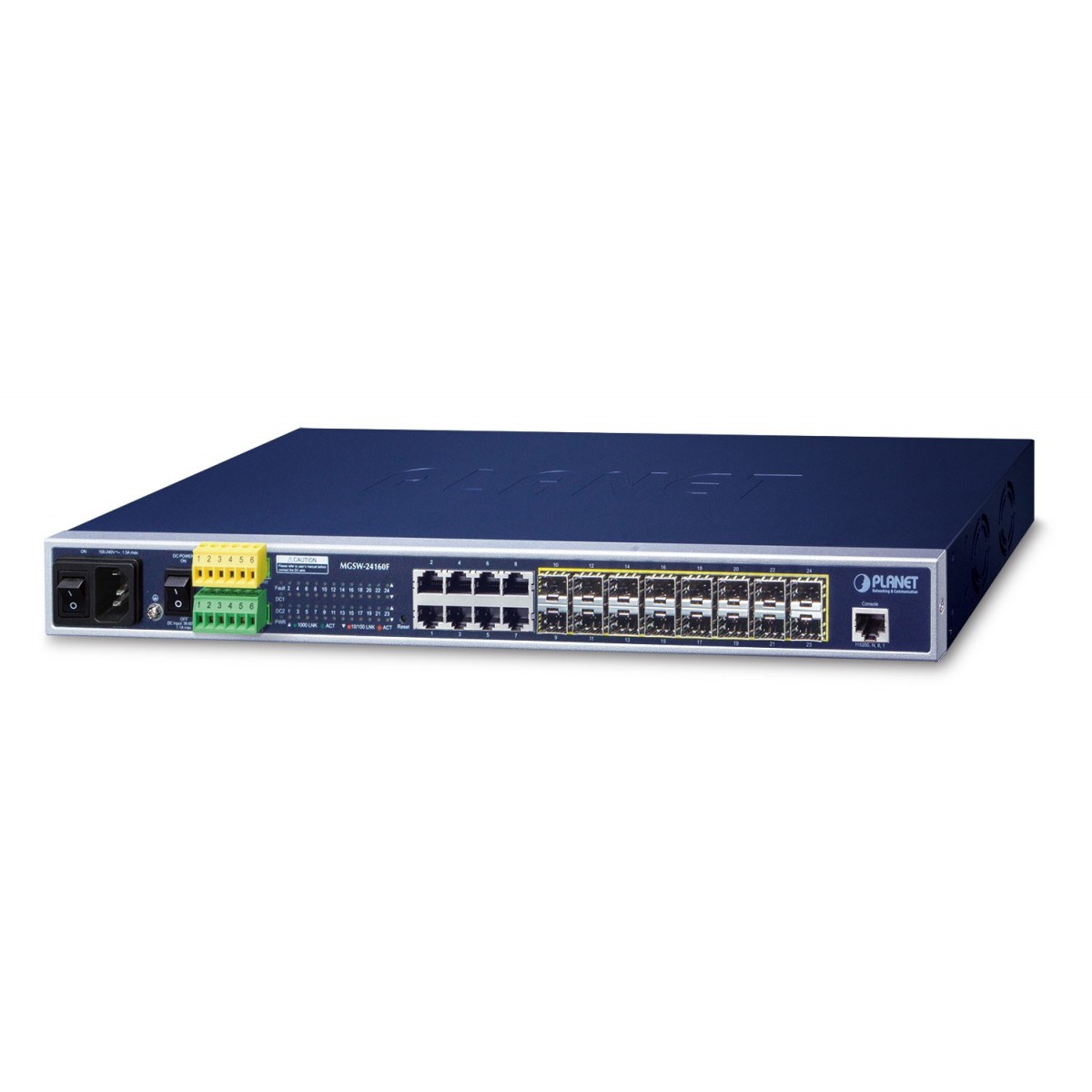 Planet MGSW-24160F - Managed - L2+ - Gigabit Ethernet (10/100/1000) - Power over Ethernet (PoE) - Rack mounting - 1U