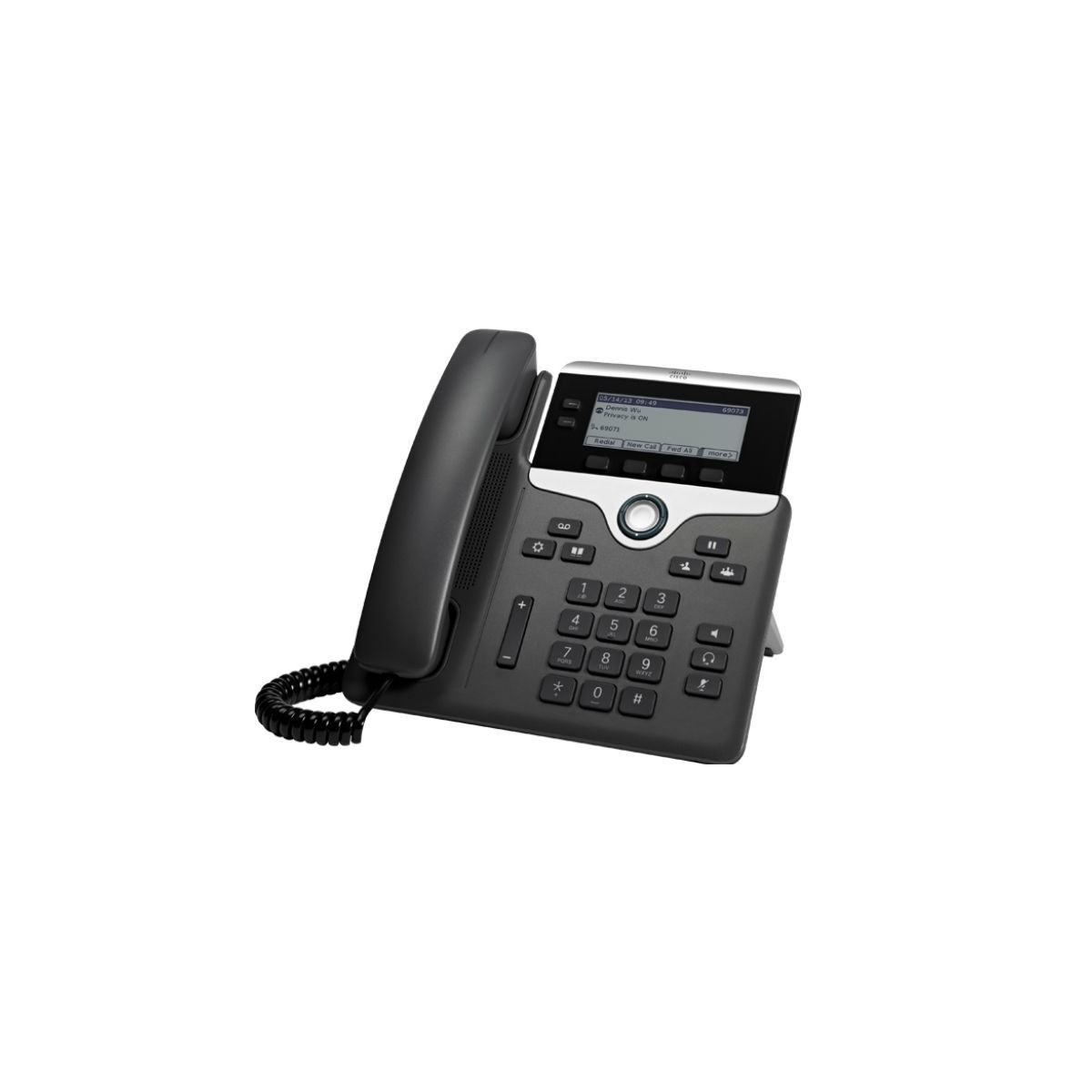 Cisco 7811 - IP Phone - Black - Silver - Wired handset - Polycarbonate - Desk/Wall - 1 lines