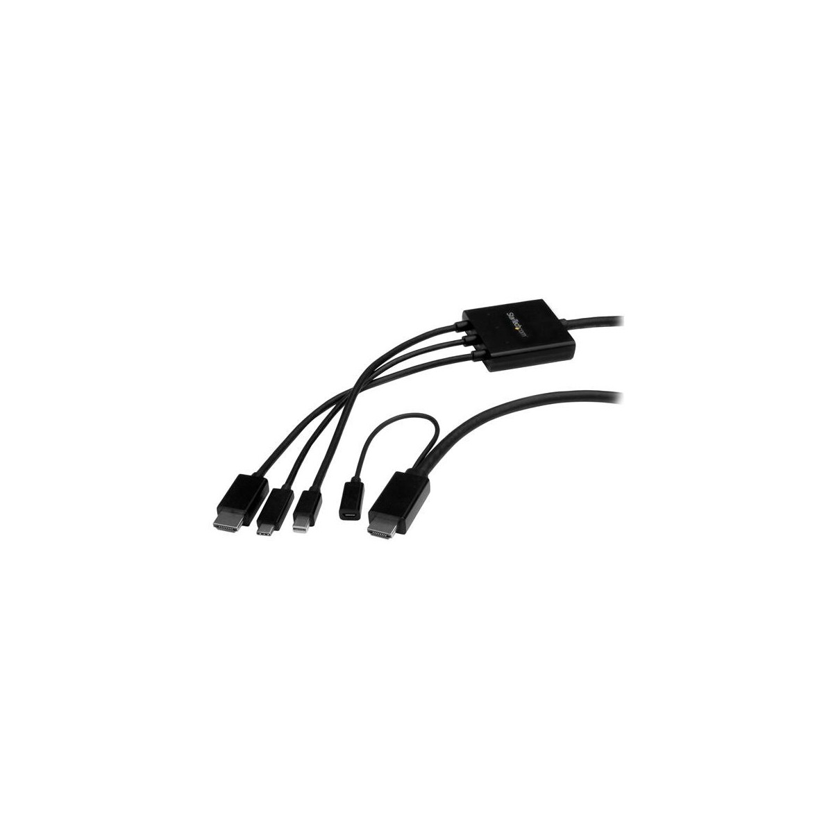 StarTech.com USB-C - HDMI or Mini DisplayPort to HDMI Converter Cable - 2 m (6 ft.) - 2 m - HDMI - HDMI + Mini DisplayPort + USB