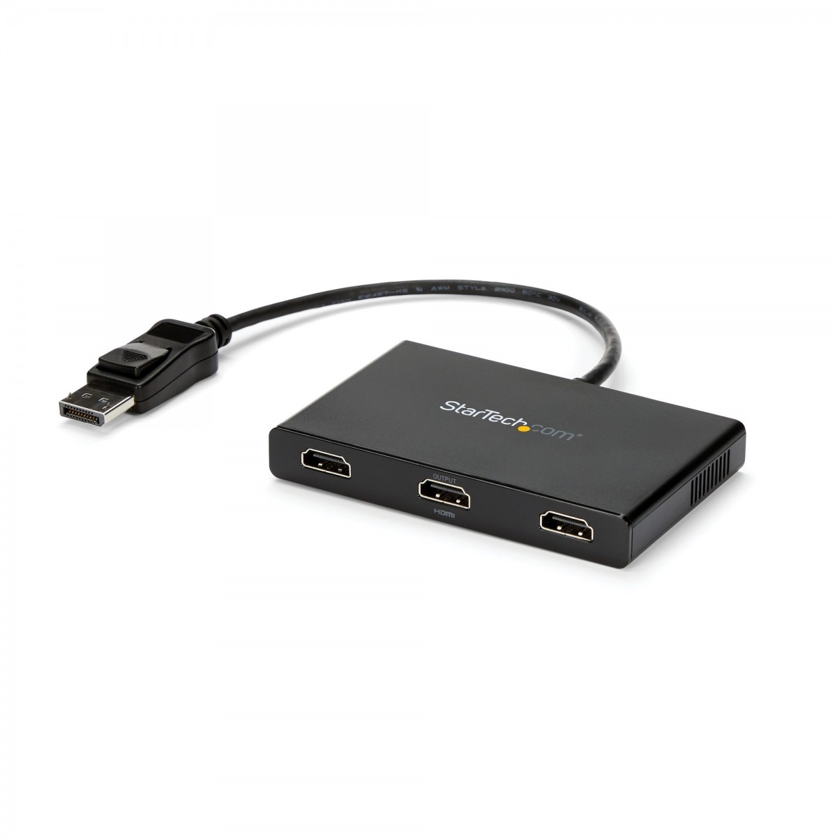 StarTech.com DisplayPort to HDMI Multi-Monitor Splitter - 3-Port MST Hub - DisplayPort - 3x HDMI - 3840 x 2160 pixels - Black - 