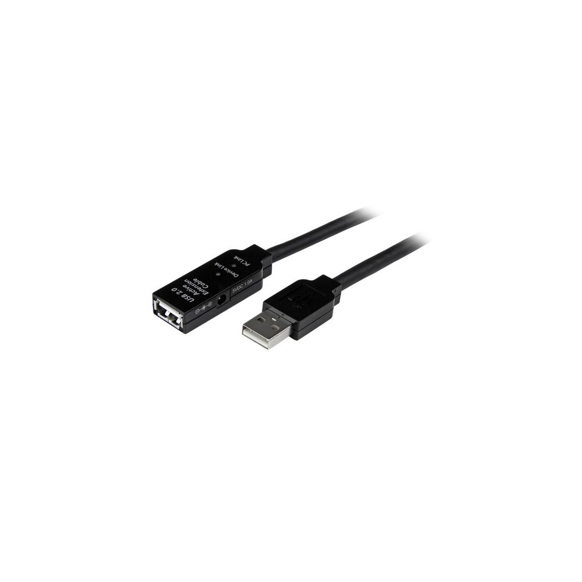 StarTech.com 25m USB 2.0 Active Extension Cable - M/F - 25 m - USB A - USB A - USB 2.0 - Male/Female - Black