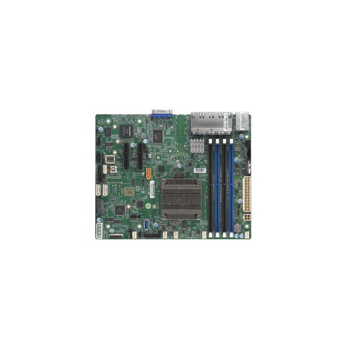 Supemicro 4-Core Denverton Eight 1GbE RJ45 Intel Quick Assist Technology, 1 PCI-E 3.0 x2, 8x 1GbE RJ45 LAN ports,