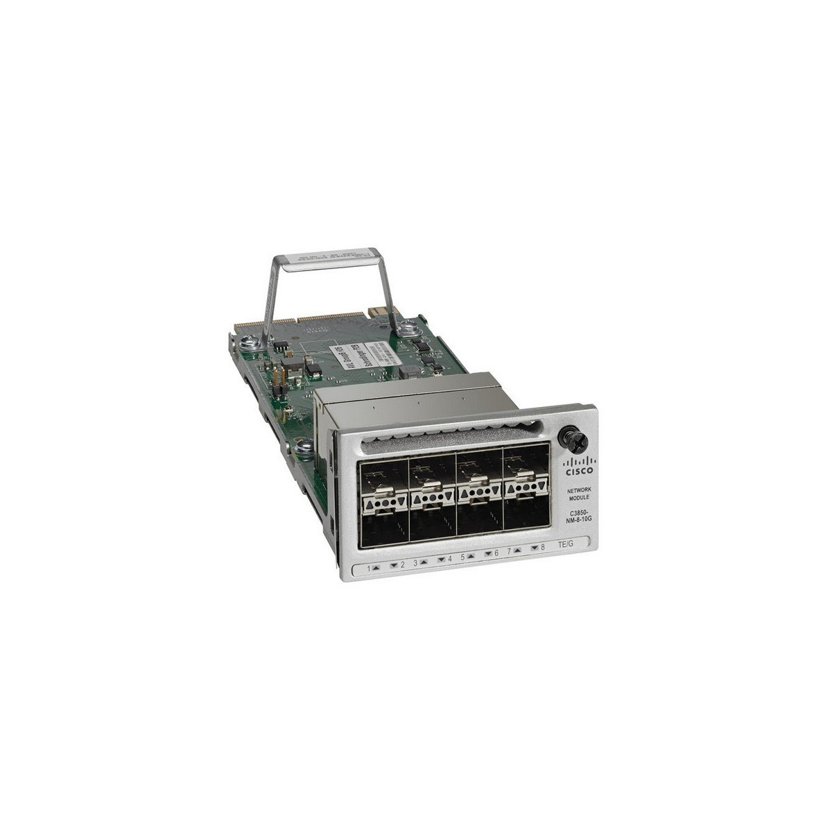 Cisco C3850-NM-8-10G - 10 Gigabit Ethernet - 10,100,1000,10000 Mbit/s - 10BASE-T,10GBASE-T,100BASE-TX,1000BASE-T - WS-C3850-12X4