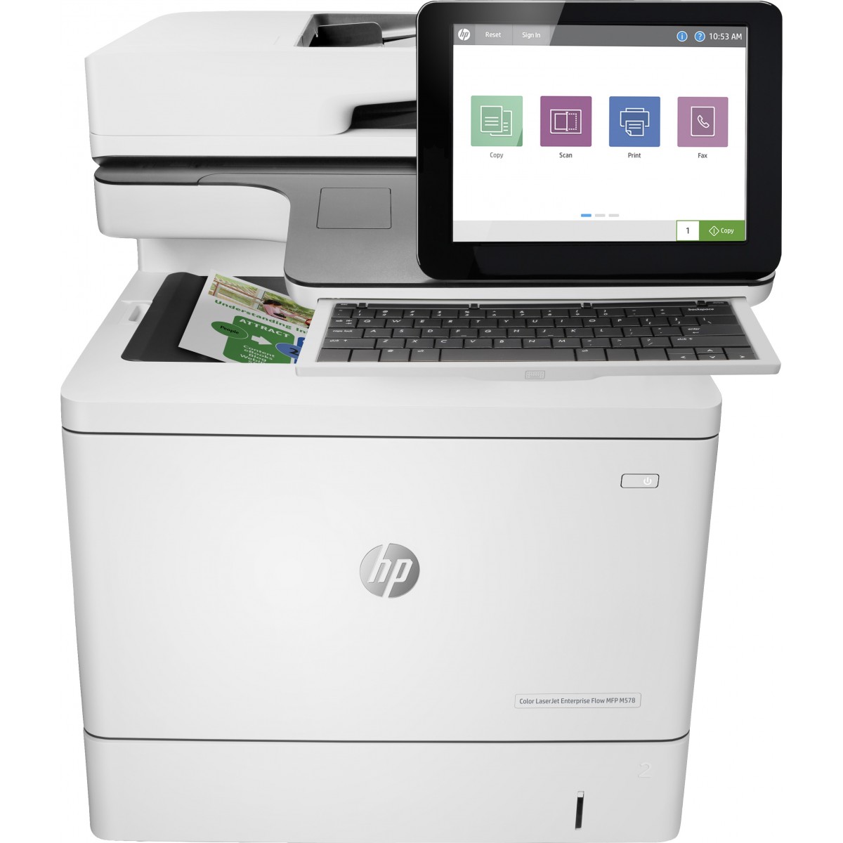 HP LaserJet Enterprise Flow M578c - Laser - Colour printing - 1200 x 1200 DPI - A4 - Direct printing - Grey