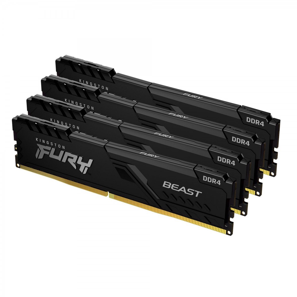 Pamięć DDR4 Kingston Fury Beast 64GB (4x16GB) 3600MHz CL18 1,35V czarna