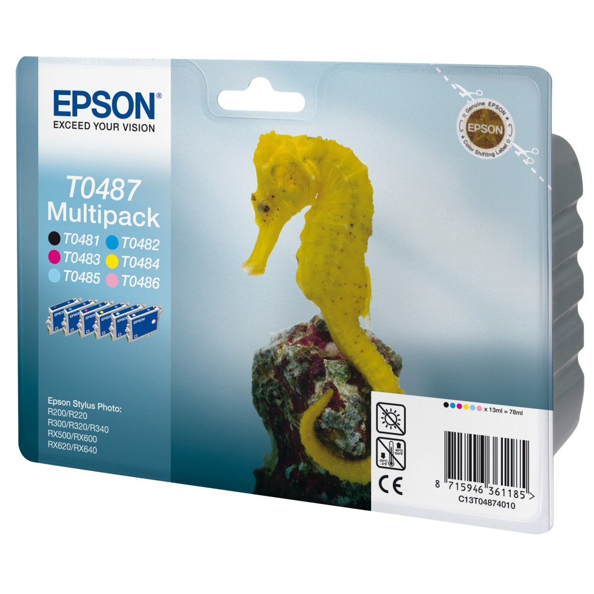 Epson Multipack T0487 - Ink Cartridge Original - Black, cyan, magenta, Light / Photo cyan, Light / Photo Magenta, Yellow - 78 ml