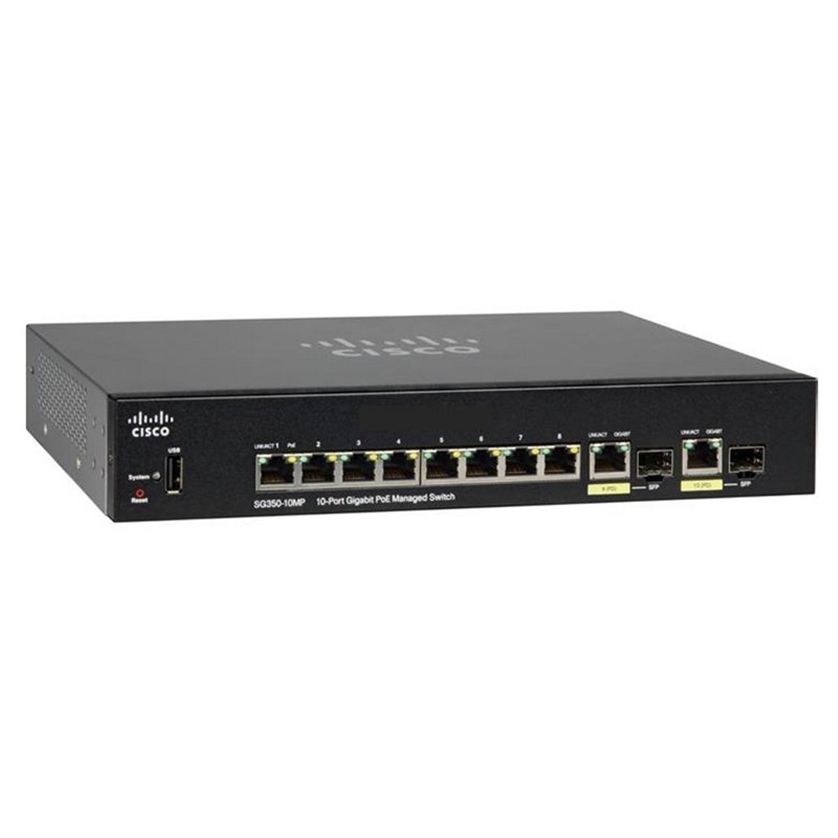 Cisco Small Business SG350-10MP - Managed - L2/L3 - Gigabit Ethernet (10/100/1000) - Power over Ethernet (PoE) - Rack mounting
