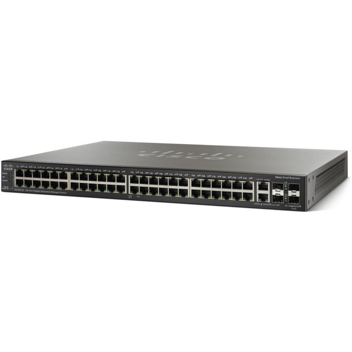 Cisco SG500-52MP-K9 - 48-Port 10/100/1000 Stackable Managed L3 Switch+ 2-port - Switch - 1 Gbps