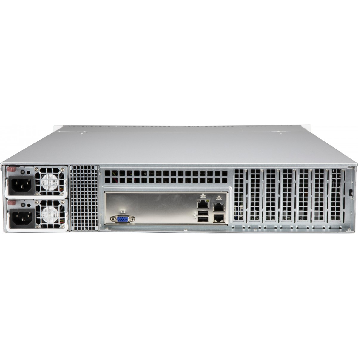Supermicro server chassis CSE-LA25TQC-R609LP, 2U Dual and Single Intel and AMD CPUs, 7 low-profile expansion slot(s), 8 x 3.5" (