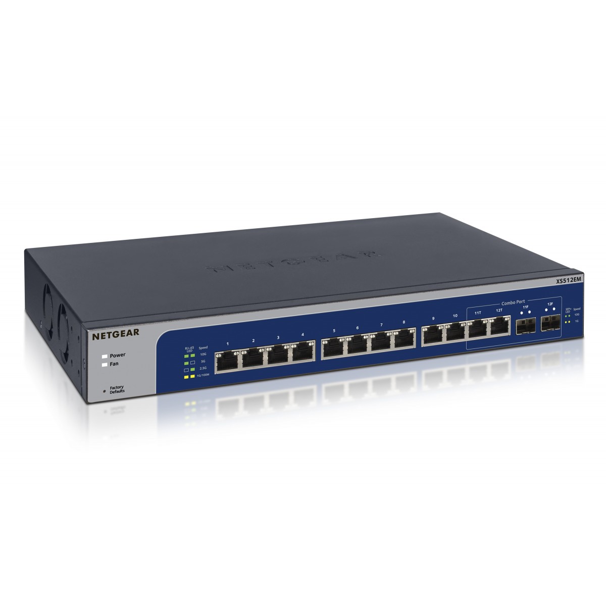 Netgear XS512EM - Managed - L2 - 10G Ethernet (100-1000-10000) - Rack mounting - 1U - Energy Star certified