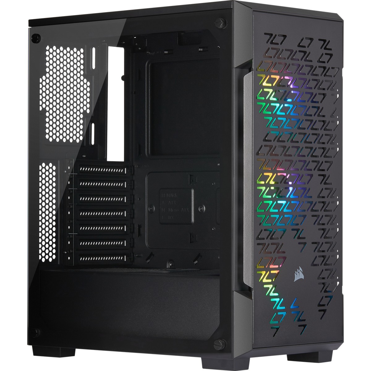 Corsair iCUE 220T RGB Airflow - Midi Tower - PC - Steel - Tempered glass - Black - ATX - micro ATX - Mini-ITX - Gaming