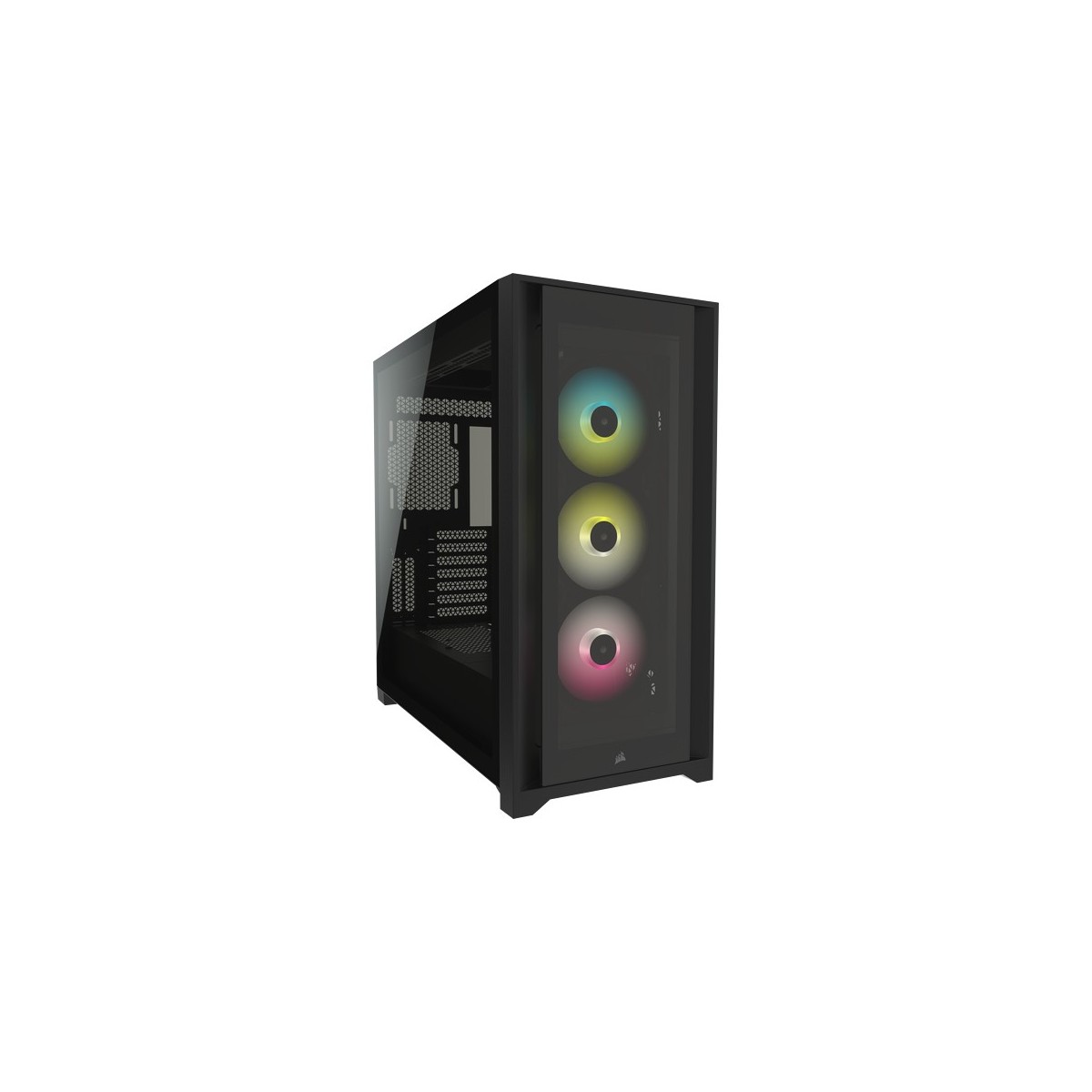 Corsair iCUE 5000X RGB - Midi Tower - PC - Plastic - Steel - Tempered glass - Black - ATX,EATX,ITX - Gaming