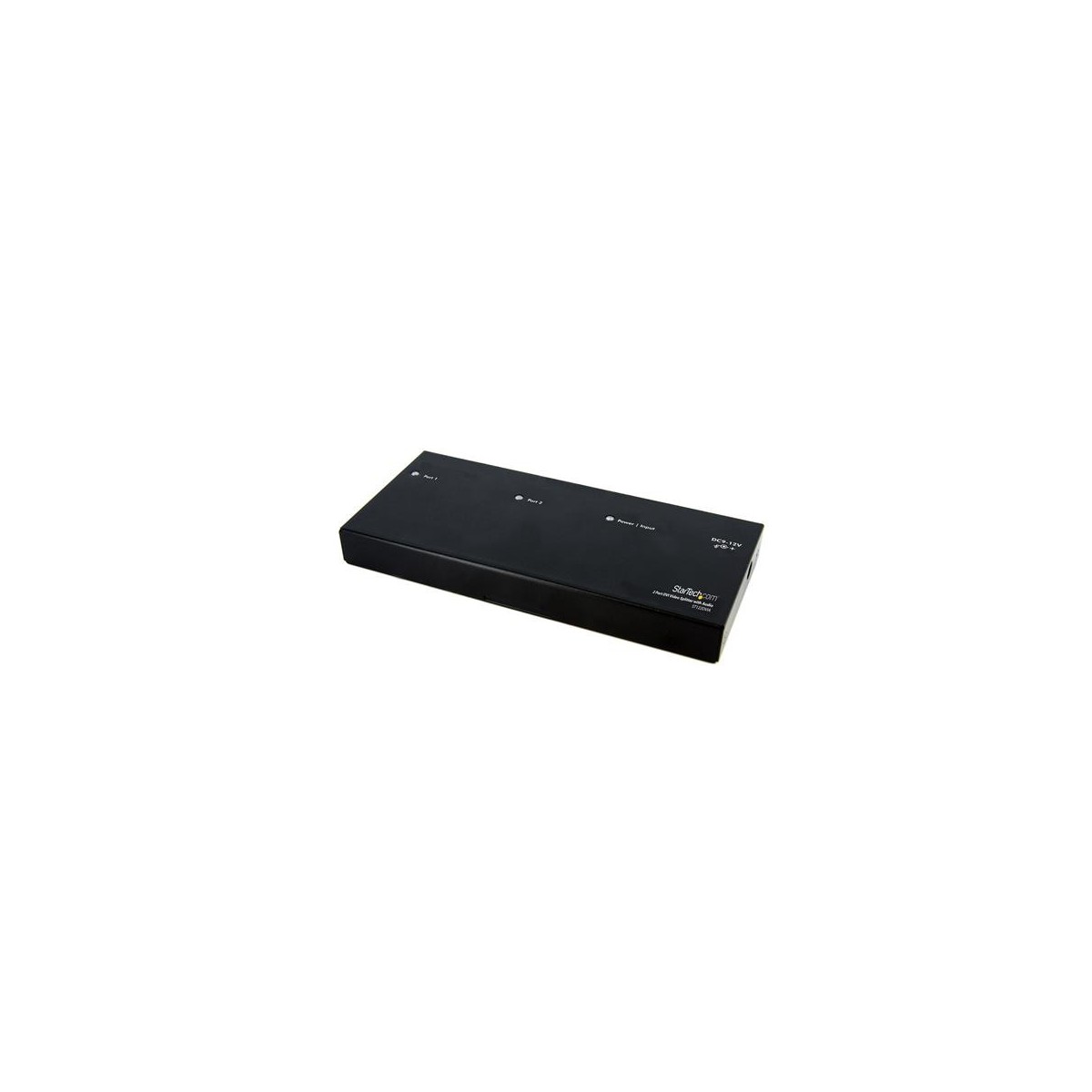 StarTech.com 2 Port DVI Video Splitter with Audio - DVI - 2x DVI - 1920 x 1200 pixels - Black - Aluminium - 10 m