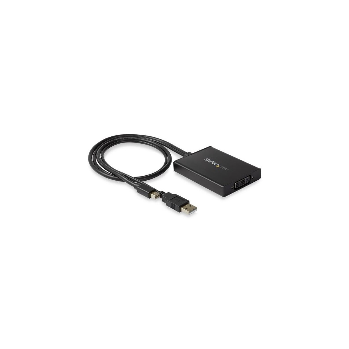 StarTech.com Mini DisplayPort to Dual-Link DVI Adapter - USB Powered - Black - 0.358 m - Mini DisplayPort + USB Type-A - DVI-I -