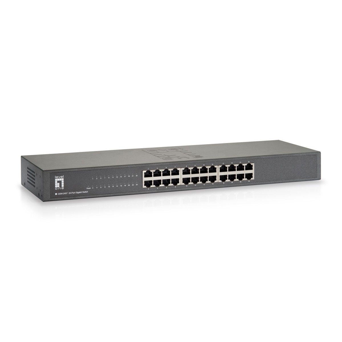 LevelOne 24-Port Gigabit Switch - Unmanaged - Gigabit Ethernet (10-100-1000) - Rack mounting