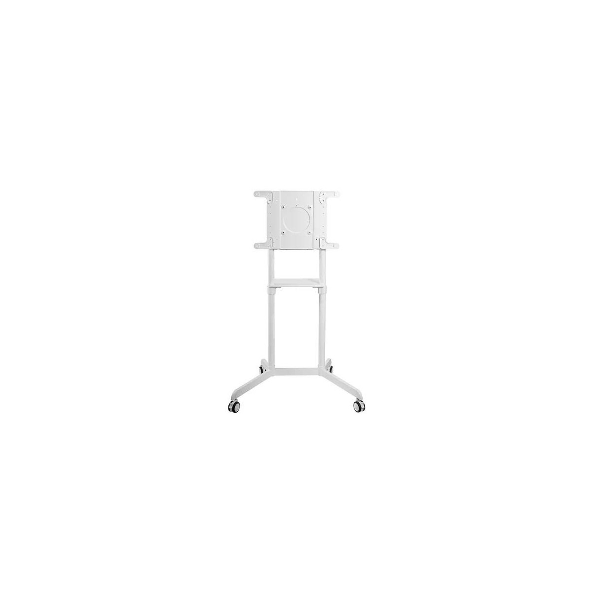 32-70 inch - Mobile Flat Screen Floor Stand (stand+trolley) (height: 160 cm) White