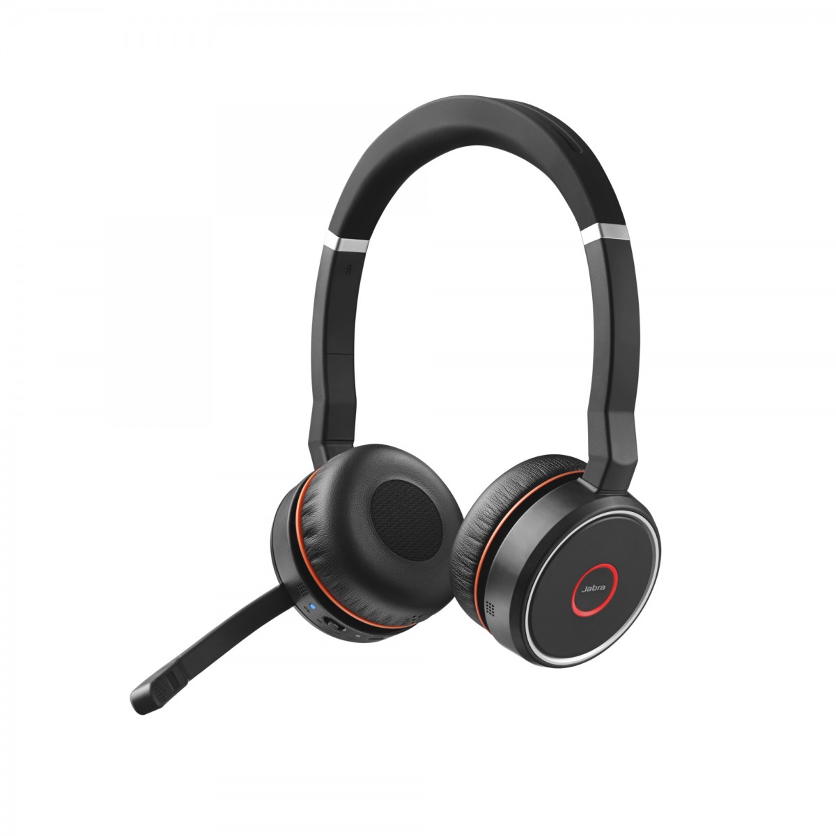 Jabra Evolve 75 - Headset - Head-band - Office/Call center - Black,Red - Binaural - Digital