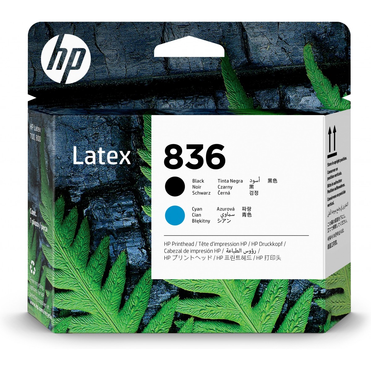 HP 836 - HP Latex 700 - 700 W - 800 - 800 W Printers - Thermal inkjet - Black - Cyan - 4UV95A - Box - 1 pc(s)