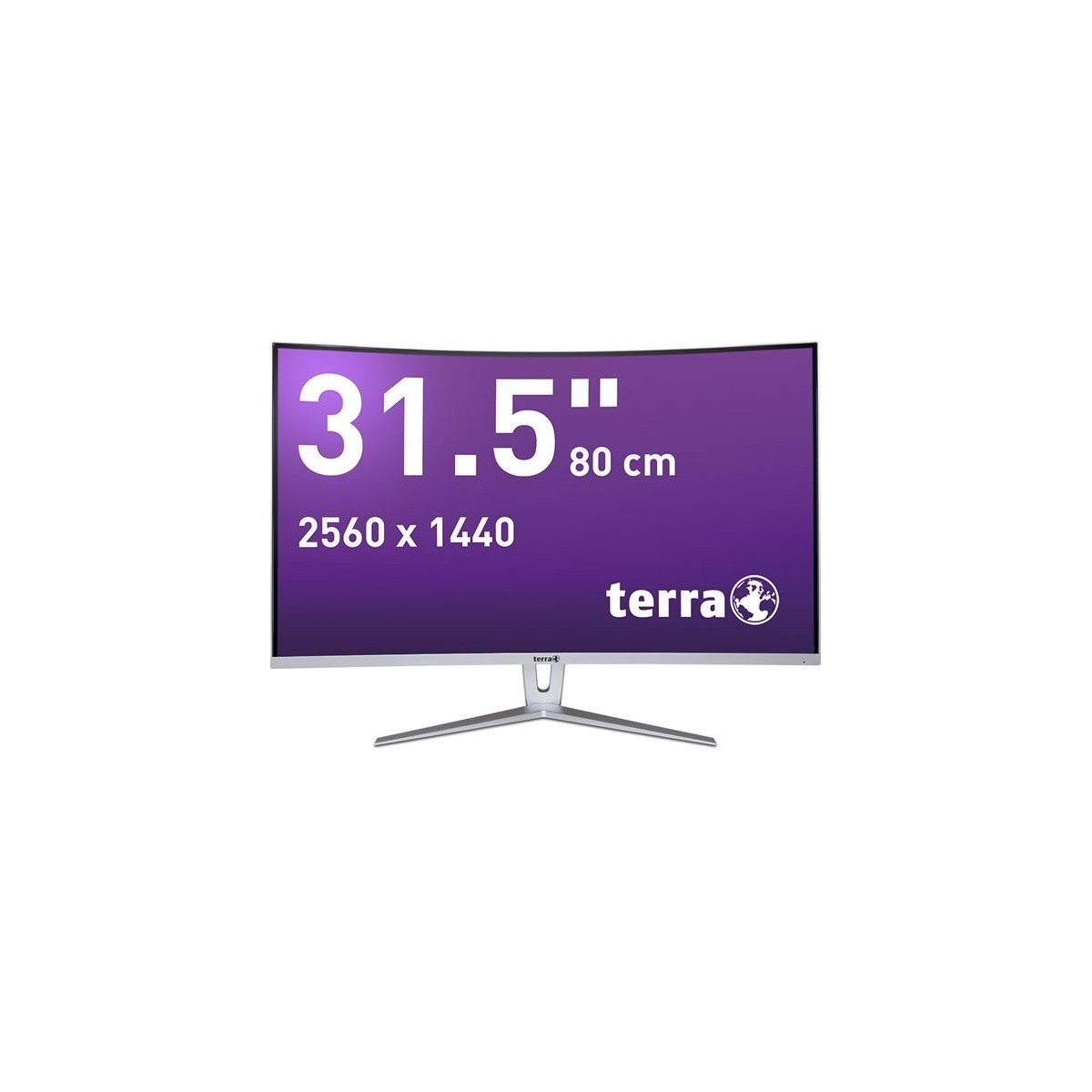 TERRA LCD-LED 3280W - 80 cm (31.5) - 2560 x 1440 pixels - Quad HD - LED - LED - Silver - White