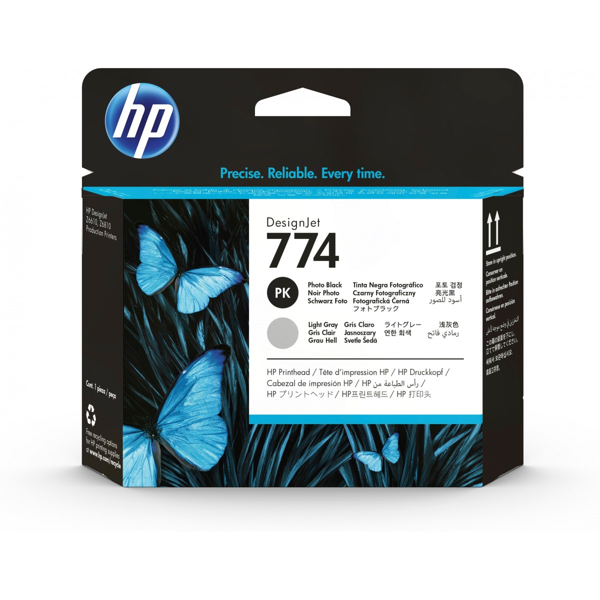HP 774 - Original - Pigment-based ink - Light grey - Photo black - HP - Multi pack - HP DesignJet Z6810 - Z6610