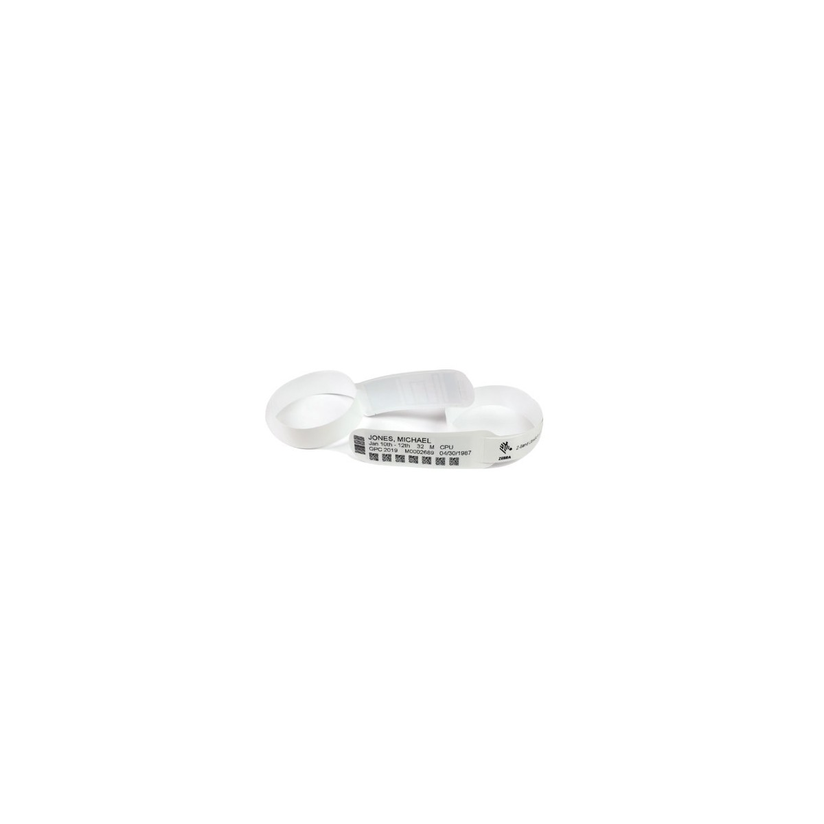 Zebra ZIPRD3015155 - Hospital wristband - White - Monotone