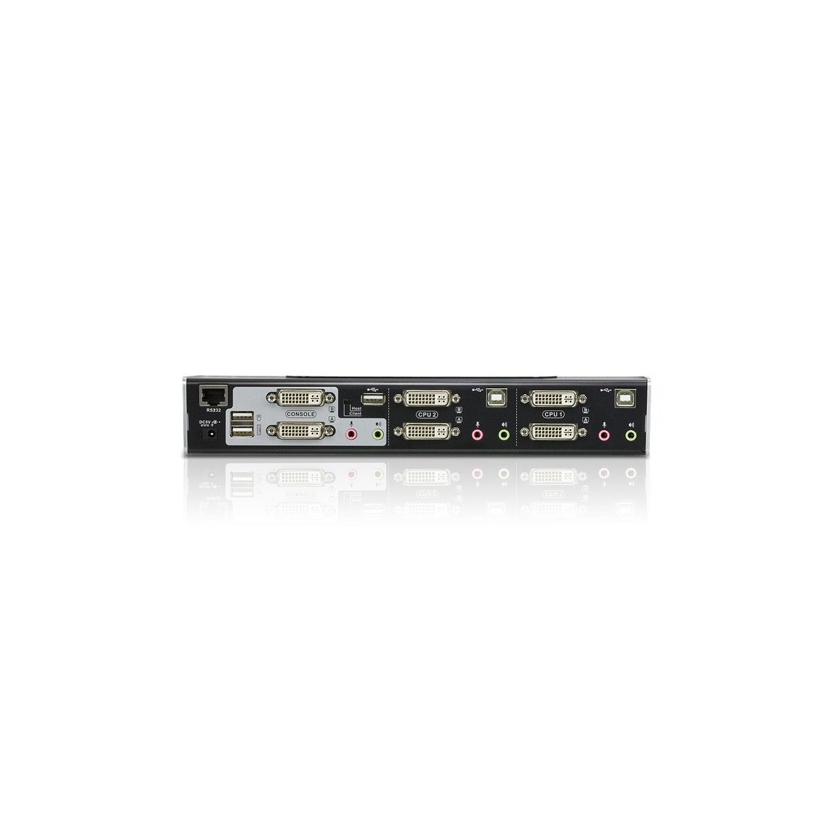 ATEN 2-Port USB DVI Dual-View KVM Switch with Audio  USB 2.0 Hub (KVM cables included) - 2560 x 1600 pixels - Ethernet LAN - Rac