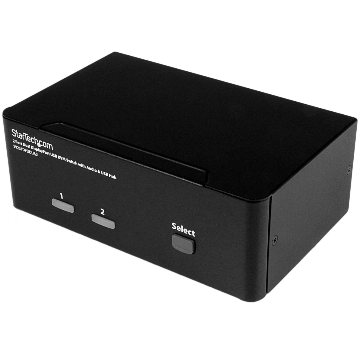 StarTech.com 2-Port DisplayPort Dual-Monitor KVM Switch - 4K 60Hz - 3840 x 2160 pixels - 4K Ultra HD - Black