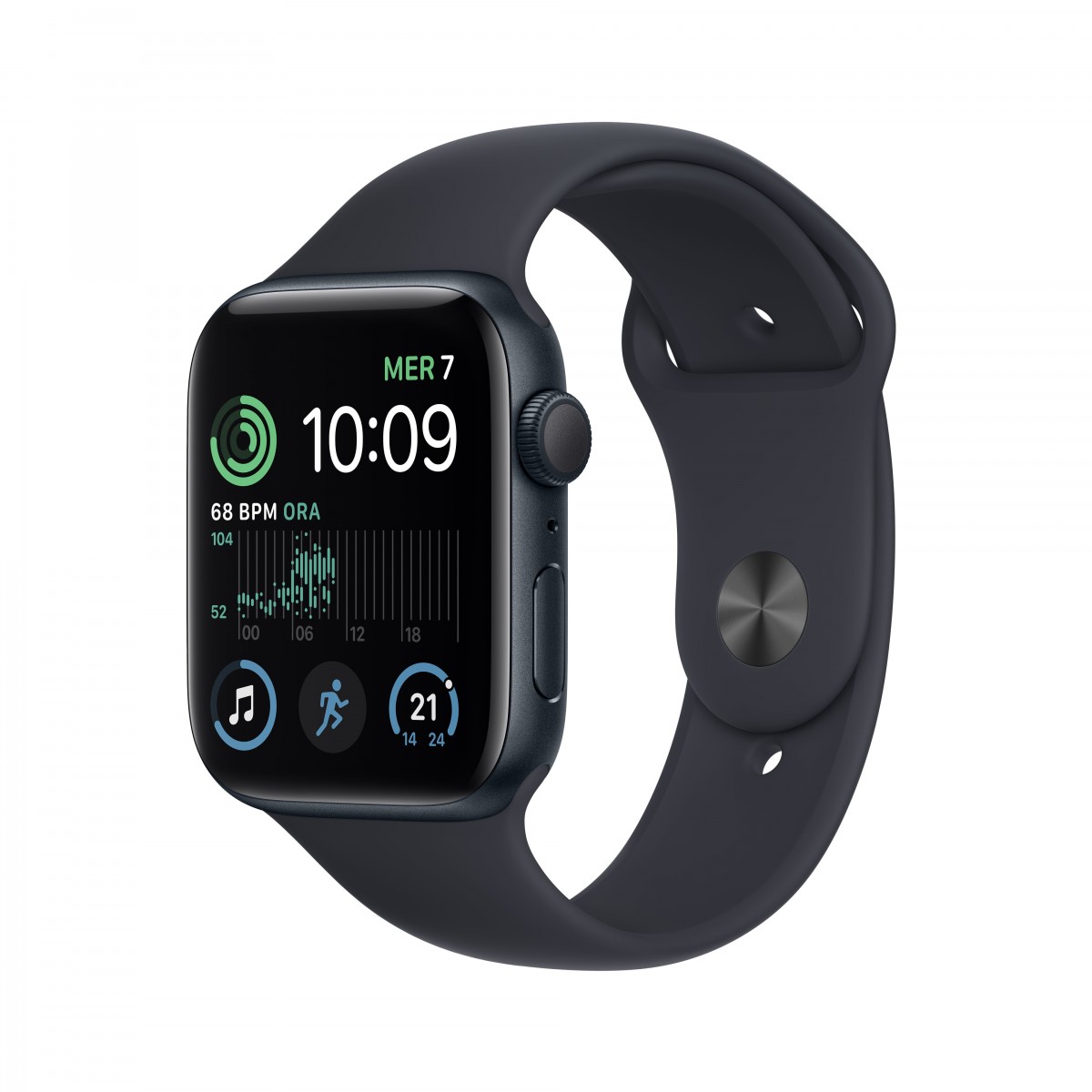 Apple Watch SE GPS 44mm Midnight Aluminium Case with Sport Band