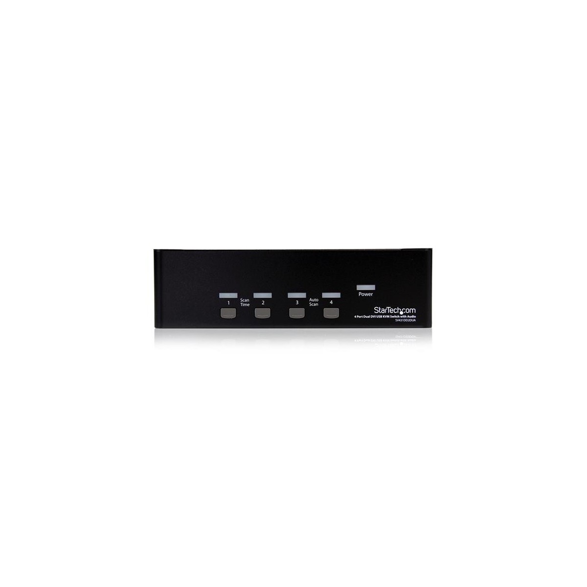 StarTech.com 4 Port Dual DVI USB KVM Switch with Audio  USB 2.0 Hub - 2048 x 1536 pixels - Black