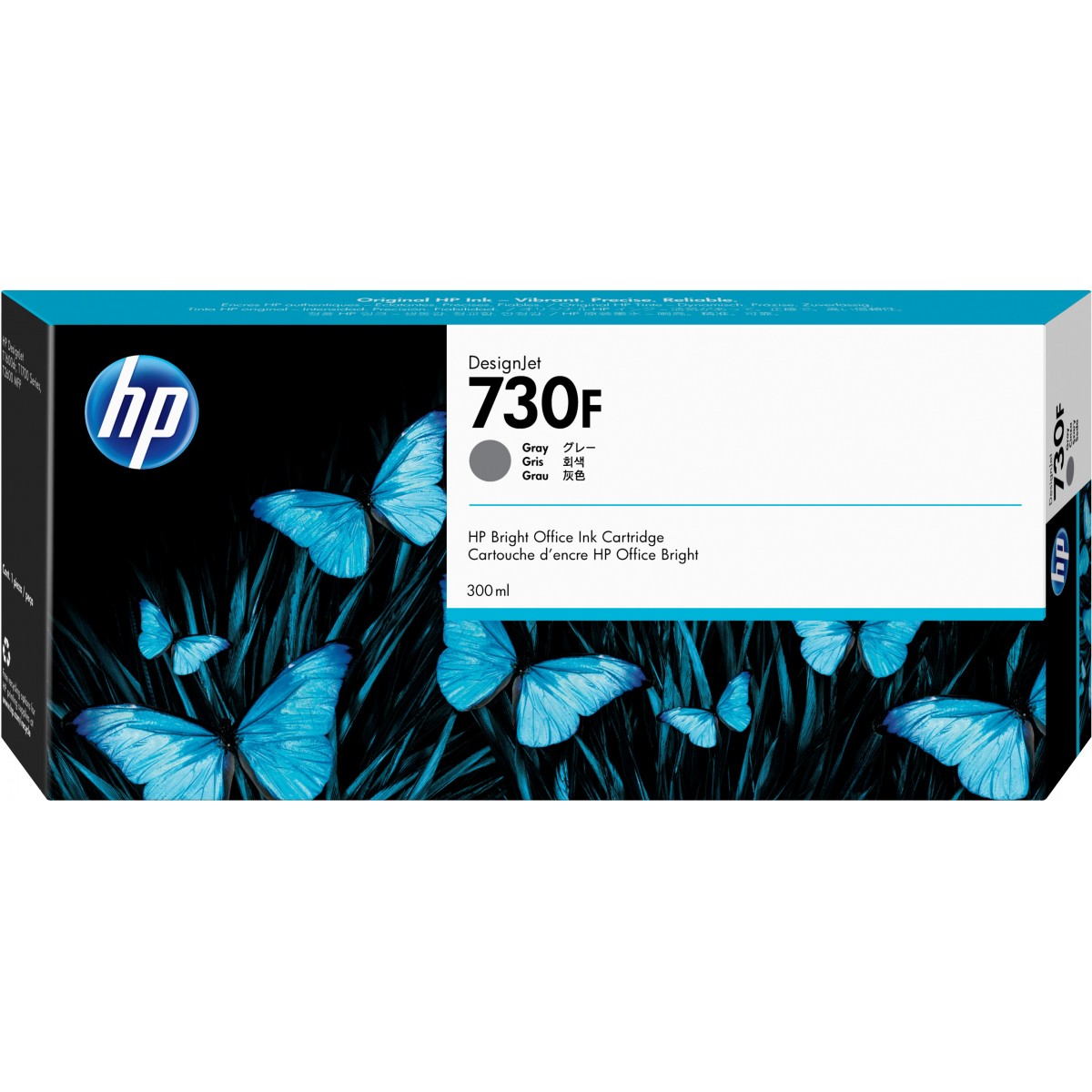 HP 730F - Original - Dye-based ink - Grey - HP - HP DesignJet T1700 Printer - 1 pc(s)